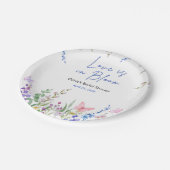 Floral Spring Love is in Bloom Bridal Shower  Pappteller (Schrägansicht)