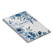Floral Spring Rose | Dusty Blue Personalized Notizblock (Rechte Seite)