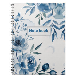 Floral Spring Rose | Dusty Blue Personalized Notizblock