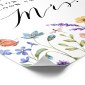 Floral Spring Summer Kisses Brautparty Game Poster (Ecke)