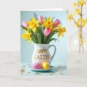 Floral Springtime Pitcher Card Karte (Gelbe Blume)