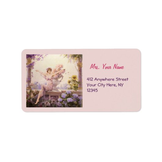 Floral Sprite Adressaufkleber (Vorne)