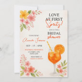 Floral Spritz Brautparty Theme Einladung (Vorderseite)
