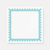 Floral Square Frame Napkins Serviette (Vorderseite)