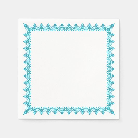 Floral Square Frame Napkins Serviette (Vorderseite)