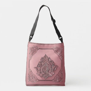 Floral Square Lace AI art Tragetaschen Mit Langen Trägern