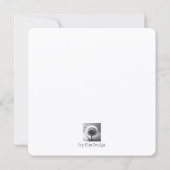 Floral Square, Nordic Art Design, Soft Pastels Dankeskarte (Rückseite)