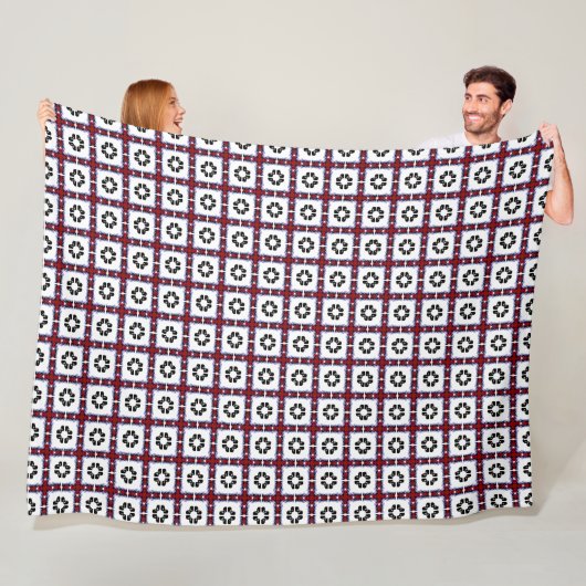 Floral Squares Fleecedecke (Beispiel)