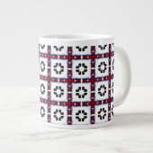 Floral Squares Jumbo-Tasse (Vorderseite Rechts)
