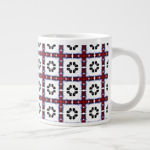 Floral Squares Jumbo-Tasse