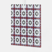 Floral Squares Ornament Aus Glas (Vorderseite links)