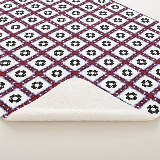 Floral Squares Sherpadecke (3/4)