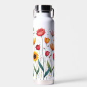 Floral Stainless Steel Water Flasche | Insulted EC (Vorne)