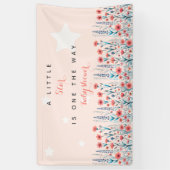 Floral Star Baby Dusche Banner (Vertikal)