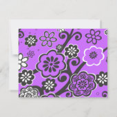 Floral Star von David Bat Mitzvah Einladung Antwor (Rückseite)