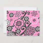 Floral Star von David Bat Mitzvah Einladung Antwor (Rückseite)