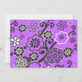 Floral Star von David Bat Mitzvah Einladung Violet (Rückseite)