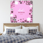 Floral Star von David Bat Mitzvah Sign-In Board Leinwanddruck (Insitu (Schlafzimmer))