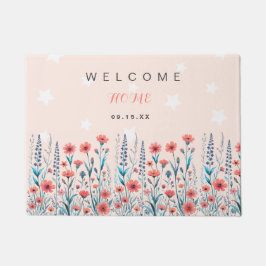 Floral Star Welcome Zuhause Fußmatte