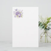 Floral Stationery Paper Briefpapier (Stehend Vorderseite)