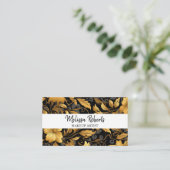 Floral staubiges Foto des QR-Logos Visitenkarte (Stehend Vorderseite)