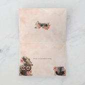 Floral Steampunk Vielen Dank Karte (Innenseite)