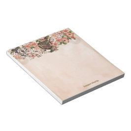 Floral Steampunk Wedding Besondere Anlass Notizblock