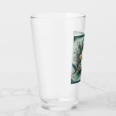 Floral Steampunk Wedding Green und Silver Glas (Rechts)