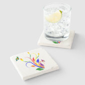 floral steinuntersetzer (Seitenansicht)