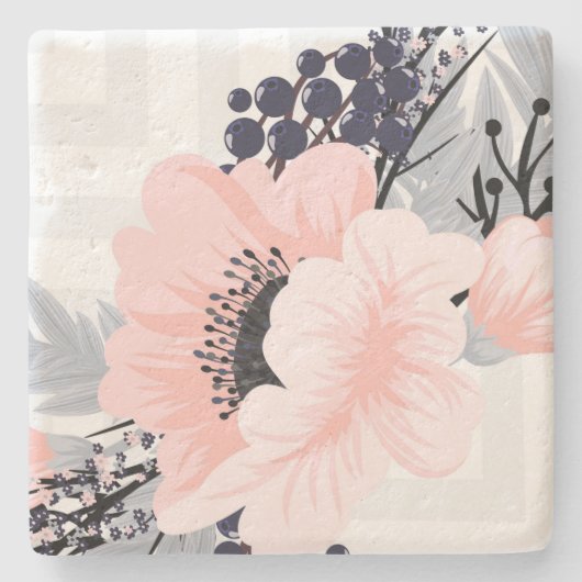 floral steinuntersetzer (Vorderseite)