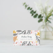 Floral Stellvertretender Lehrer Visitenkarte (Stehend Vorderseite)