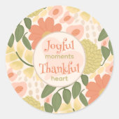 Floral Stickers - Joyful Moments Thankful Heart (Vorderseite)