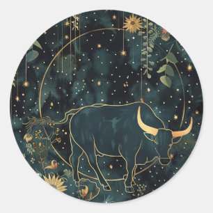 Floral Stier Custom Stationary Aufkleber