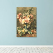 Floral Still Life Fine Art Stretched Canvas Print Leinwanddruck (Insitu (Holzboden))