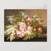 Floral Still Life, Raoul M. De Longpré Postkarte (Vorderseite)