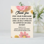 Floral Stilvolle Vintage Wohnung Danke Karte (Stehend Vorderseite)