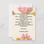 Floral Stilvolle Vintage Wohnung Danke Karte (Rückseite)