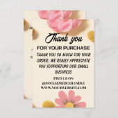 Floral Stilvolle Vintage Wohnung Danke Karte (Vorne/Hinten)