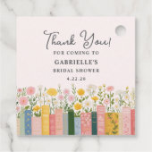 Floral Storybook Ihr nächstes Kapitel Brautparty Geschenkanhänger (Rückseite)