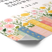 Floral Storybook Ihr nächstes Kapitel Brautparty Poster (Ecke)