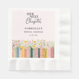 Floral Storybook Ihr nächstes Kapitel Brautparty Serviette