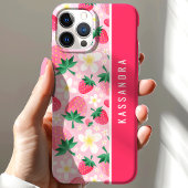Floral Strawberries Benutzerdefinierter Personalis Case-Mate iPhone Hülle