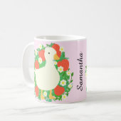 Floral Strawberry Goose Duck Kaffeetasse (Vorderseite Links)