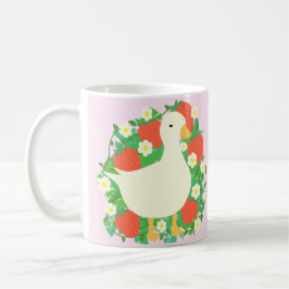 Floral Strawberry Goose Duck Kaffeetasse