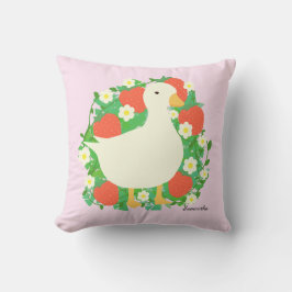 Floral Strawberry Goose Duck Kissen