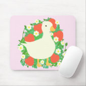 Floral Strawberry Goose Duck Mousepad (Mit Mouse)