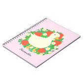 Floral Strawberry Goose Duck Notizblock (Linke Seite)