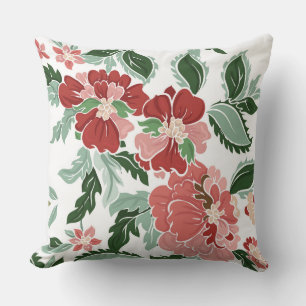 Floral/Streifen Reversible Pilze Kissen