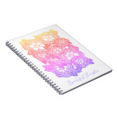 FLORAL-STRICK 6.5x8.75 Notebook + Text Notizblock (Rechte Seite)