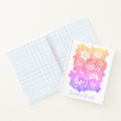 FLORAL STRICK 8.5x11 SpiralNotebook + Text Notizblock (Innenseite)